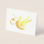 祝福!あなたはベビーを持つ 箔カード (正面)