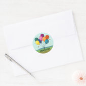 祝福!お祝いバルーン ラウンドシール (封筒)