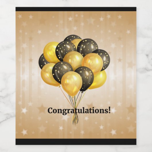 祝福!お祝い ワインラベル (シングルラベル)