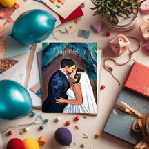 祝福 |カップル結婚のキス