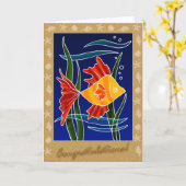 祝福! カード (黄色い花)