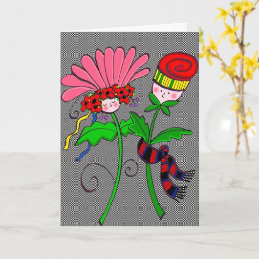 祝福! カード (黄色い花)