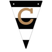 祝福 |シックなストライプ バンティングフラッグ (第1の旗)