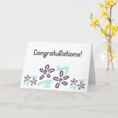 祝福! – パステルフラワーズ カード (黄色い花)