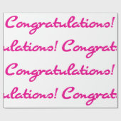 祝福!ホットピンクカジュアルスクリプト ラッピングペーパー (フラット)