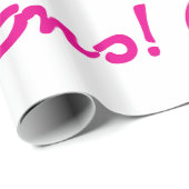 祝福!ホットピンクカジュアルスクリプト ラッピングペーパー (ロールコーナー)