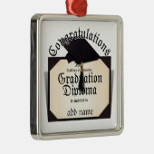 祝福!修了証書 メタルオーナメント (右)