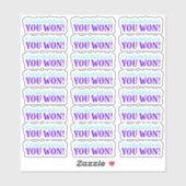 祝福!勝った！ビニールシール シール (シート)