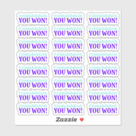 祝福!勝った！ビニールシール シール