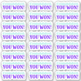 祝福!勝った！ビニールシール シール