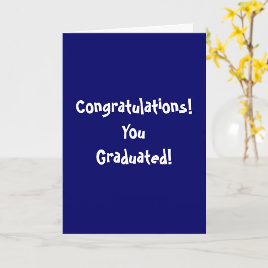 祝福!卒業だ！ カード (黄色い花)