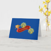 祝福!卒業式あいさつカード カード (黄色い花)