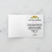 祝福!女の子のご出産おめでとう 招待状 (内部)