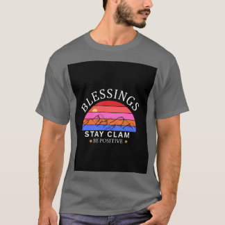 祝福 平静 ポジティブであれ – 虹と夕焼け Tシャツ