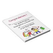 祝福!幼稚園卒業 ノートパッド (アングル)