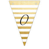 祝福!手フランスのレタリング金箔 バンティングフラッグ (第2の旗)