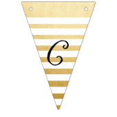 祝福!手フランスのレタリング金箔 バンティングフラッグ (第1の旗)