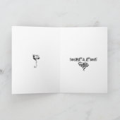 祝福!新郎新婦不気味の挨拶 カード (内部)