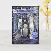 祝福!新郎新婦不気味の挨拶 カード (黄色い花)