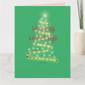 祝福 楽しい休暇 折り畳み式グリーティングカード カード (正面)