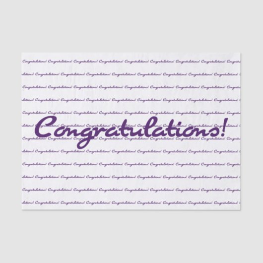 祝福!濃い紫のスクカジュアルリプト 薄葉紙 (正面)