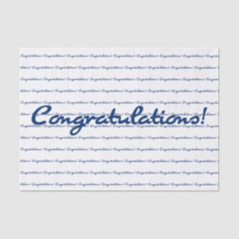 祝福!青い繰り返しパターン 薄葉紙