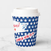 祝福!7月4日アメリカ合衆国国旗BBQ 紙コップ (裏面)