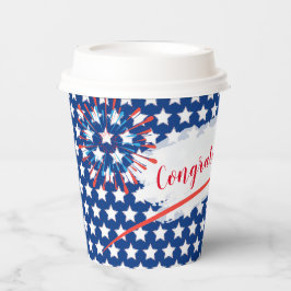 祝福!7月4日アメリカ合衆国国旗BBQ 紙コップ
