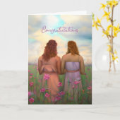 祝福 | Lesbian Newlyweds カード (黄色い花)