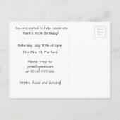 祝第50回誕生日はがき招待状 インビテーションポストカード (裏面)