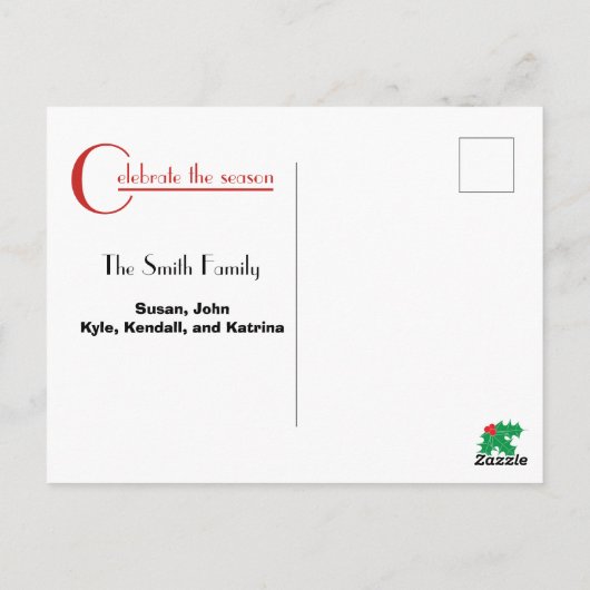 祝節 |写真はがき ポストカード (裏面)