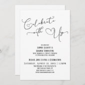 祝米国とかわいらしはシンプル披露宴のみ 招待状 (正面/裏面)