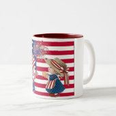 祝米国国旗 ツートーンマグカップ (正面右)