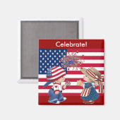 祝米国国旗 マグネット (正面/裏面)