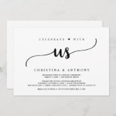 祝素朴さ結婚て 招待状 (正面/裏面)