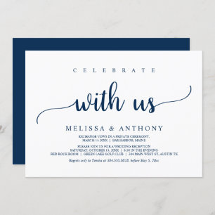 祝素朴な駆け結婚引き 招待状