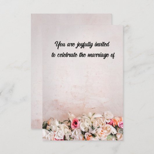 祝結婚の 招待状 (正面/裏面)