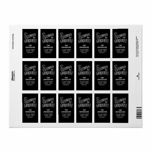 祝縦住所 シール (フルシート)