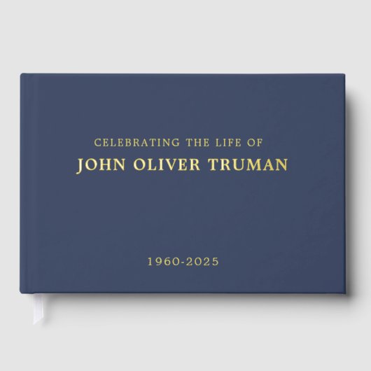 祝葬のパーソナライズされた生涯 ゲストブック (正面)