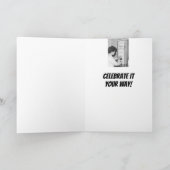 祝誕生日のおもしろいヴィンテージ写真 カード (内部)