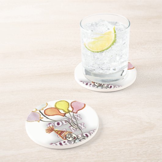 祝誕生日よくはしゃぐと幸せ コースター (側面)