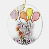 祝誕生日よくはしゃぐと幸せ セラミックオーナメント (左)