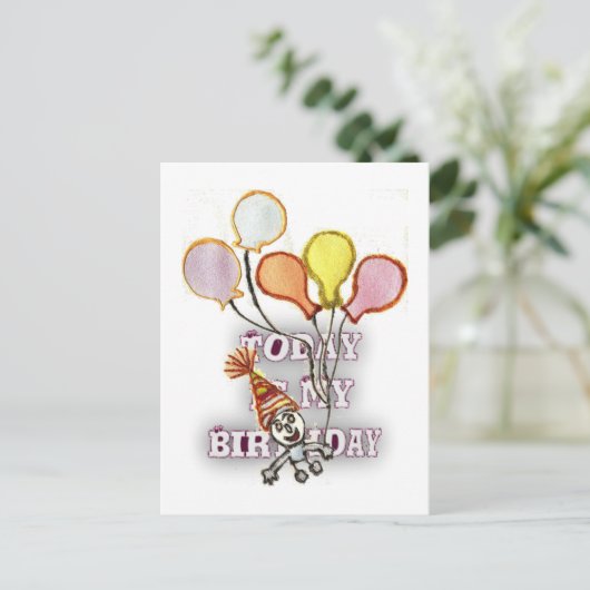 祝誕生日よくはしゃぐと幸せ ポストカード (スタンド正面)