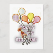 祝誕生日よくはしゃぐと幸せ ポストカード (正面)