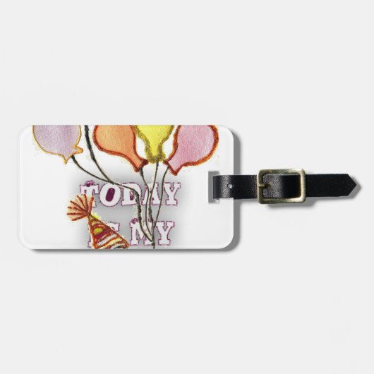 祝誕生日よくはしゃぐと幸せ ラゲッジタグ (正面横)