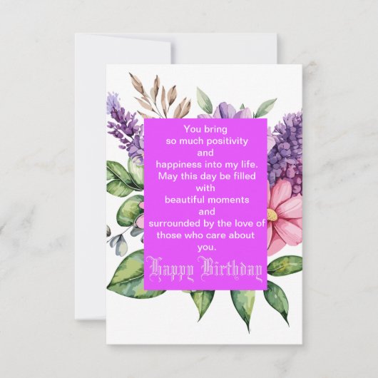 祝誕生日 カード (正面)