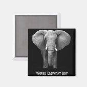 祝象の日：威厳のあるデザイン マグネット (正面/裏面)