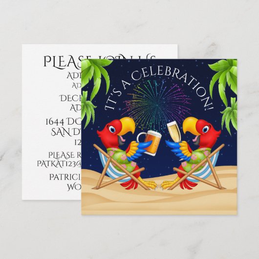 祝賀会へのご招待 招待状 (正面/裏面)