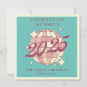 祝賀状生まれたばかりのベビー2025新父母 (正面)