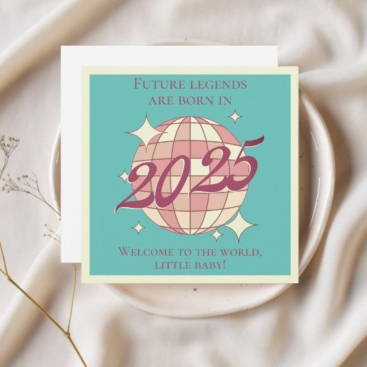 祝賀状生まれたばかりのベビー2025新父母